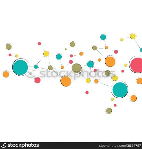 Color molecular structure. Color molecular structure on the white background