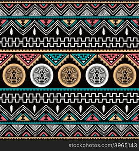 color native ethnic seamless pattern. color native ethnic seamless pattern theme vector art illustration