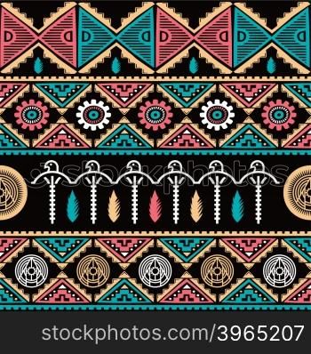 color native ethnic seamless pattern. color native ethnic seamless pattern theme vector art illustration