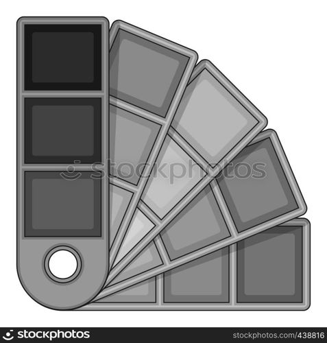 Color palette guide icon in monochrome style isolated on white background vector illustration. Color palette guide icon monochrome
