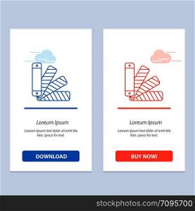 Color, Pallet, Pantone, Swatch Blue and Red Download and Buy Now web Widget Card Template