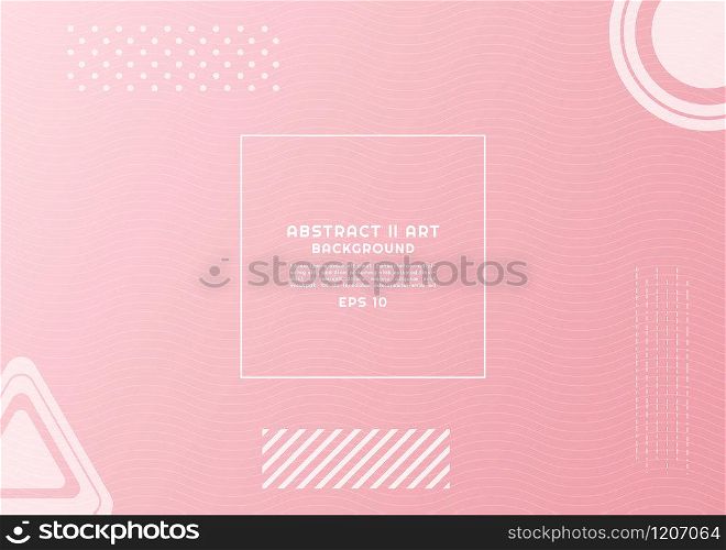 Color pastel abstract background geometric shape design line wave patttern backdrop. vector illustration