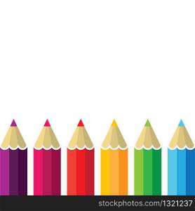 Color pencil vector illustration design