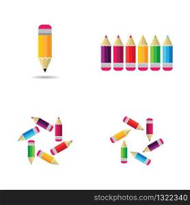 Color pencil vector illustration design