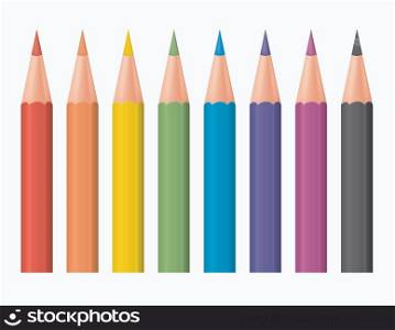 Color pencils. Vector illustration.
