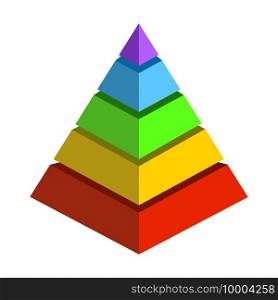 Color pyramid. Business strategy structure. Business graph template. Vector illustration. EPS 10.. Color pyramid. Business strategy structure. Business graph template. Vector illustration.