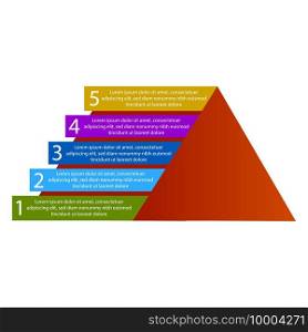 Color pyramid. Business strategy structure. Business graph template. Vector illustration. EPS 10.. Color pyramid. Business strategy structure. Business graph template. Vector illustration.