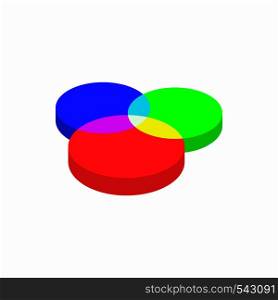 Color range spectrum circle round palette icon in cartoon style on a white background. Color range spectrum circle round palette icon
