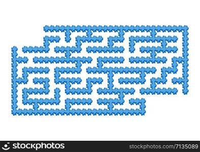 Color rectangular maze. Blue winter ice in cartoon style. Game for kids. Puzzle for children. Labyrinth conundrum. Flat vector illustration isolated on white background. With space for your drawings. Color rectangular maze. Blue winter ice in cartoon style. Game for kids. Puzzle for children. Labyrinth conundrum. Flat vector illustration isolated on white background. With space for your drawings.