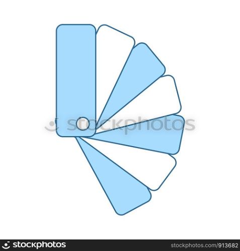 Color Samples Icon. Thin Line With Blue Fill Design. Vector Illustration.