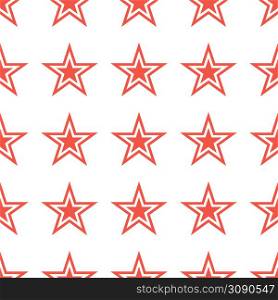 Color Seamless stars pattern on a white background. Seamless star pattern