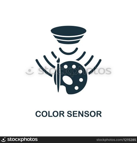 Color Sensor icon. Monochrome style design from sensors collection. UX and UI. Pixel perfect color sensor icon. For web design, apps, software, printing usage.. Color Sensor icon. Monochrome style design from sensors icon collection. UI and UX. Pixel perfect color sensor icon. For web design, apps, software, print usage.