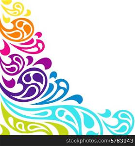 Color splash waves abstract background.