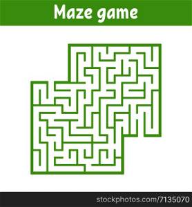 Color square maze. Game for kids. Puzzle for children. Labyrinth conundrum. Flat vector illustration isolated on white background. With place for your image. Color square maze. Game for kids. Puzzle for children. Labyrinth conundrum. Flat vector illustration isolated on white background. With place for your image.
