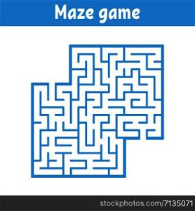 Color square maze. Game for kids. Puzzle for children. Labyrinth conundrum. Flat vector illustration isolated on white background. With place for your image. Color square maze. Game for kids. Puzzle for children. Labyrinth conundrum. Flat vector illustration isolated on white background. With place for your image.