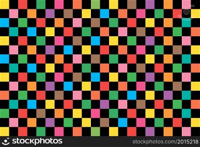 Color squares background. Abstract mosaic of colorful chess. Background with colors bricks. Art of colorgraphic texture. Creative geometric wallpaper with pixels. Vector.. Color squares background. Abstract mosaic of colorful chess. Background with colors bricks. Art of colorgraphic texture. Creative geometric wallpaper with pixels. Vector