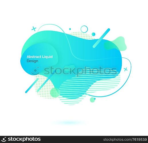 Color substance and drops, abstract liquid design vector. Dynamic colored shapes and watercolor forms., logo or emblem and banner template or mockup, flowing fluid. Abstract Liquid Design, Color Supstance and Drops