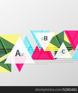 Color triangles background design. Color triangles background, modern geometric abstract background