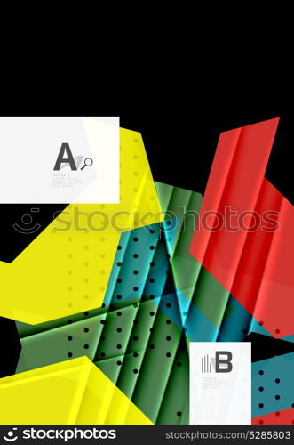 Color triangles background design. Color triangles background, modern geometric abstract background