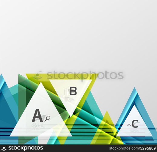 Color triangles background design. Color triangles background, modern geometric abstract background