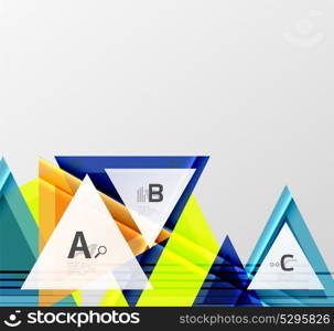 Color triangles background design. Color triangles background, modern geometric abstract background