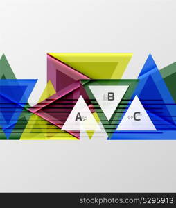 Color triangles background design. Color triangles background, modern geometric abstract background