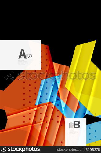 Color triangles background design. Color triangles background, modern geometric abstract background