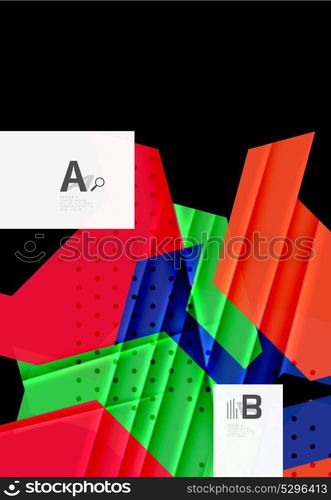 Color triangles background design. Color triangles background, modern geometric abstract background