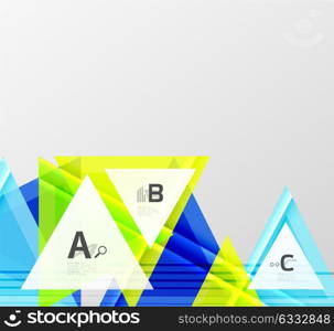 Color triangles background design. Color triangles background, modern geometric abstract background