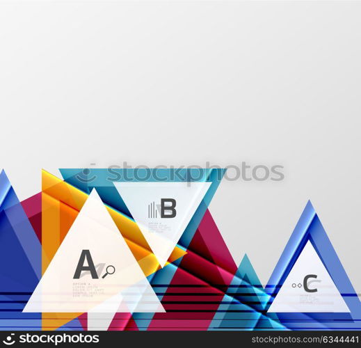 Color triangles background design. Color triangles background, modern geometric abstract background