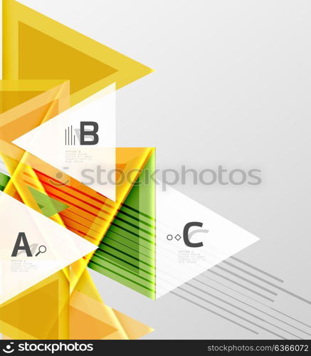 Color triangles background design. Color triangles background, modern geometric abstract background