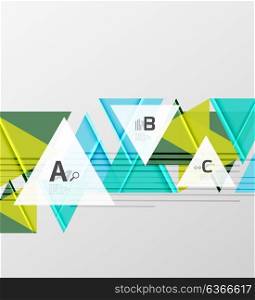 Color triangles background design. Color triangles background, modern geometric abstract background