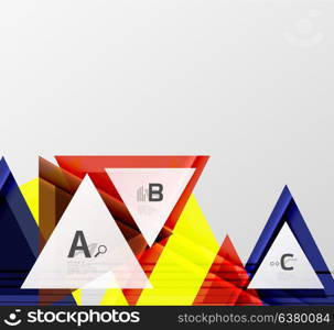 Color triangles background design. Color triangles background, modern geometric abstract background