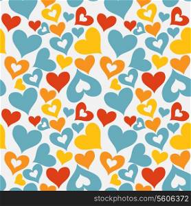 Color valentine seamless hearts pattern. EPS 10