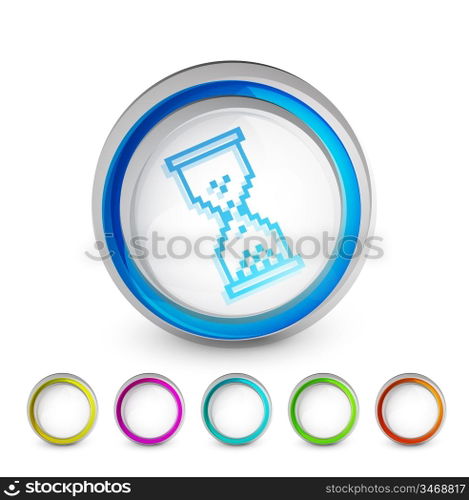 Color wait cursor button