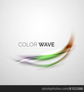 Color wave vector element. Color wave vector design element