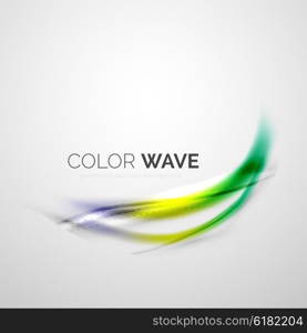 Color wave vector element. Color wave vector design element