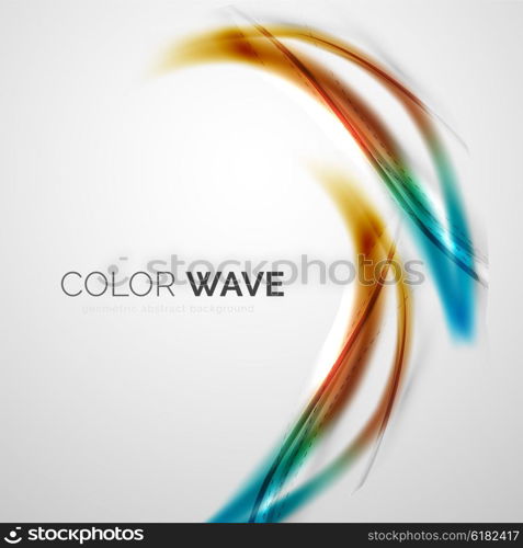 Color wave vector element. Color wave vector design element