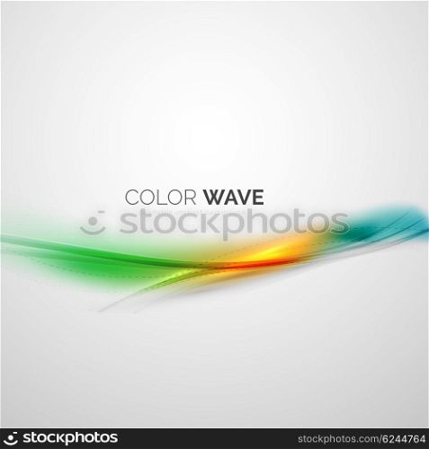 Color wave vector element. Color wave vector design element