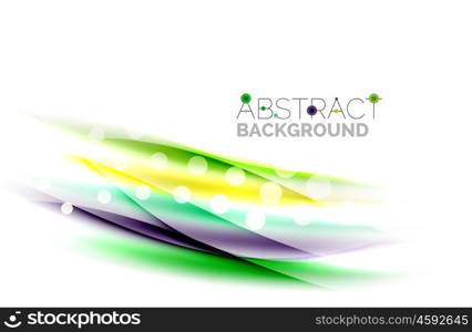 Color wavy lines with light shiny effects. Abstract background template. Color wavy lines with light shiny effects. Abstract background template with blank space