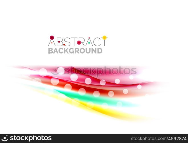 Color wavy lines with light shiny effects. Abstract background template. Color wavy lines with light shiny effects. Abstract background template with blank space