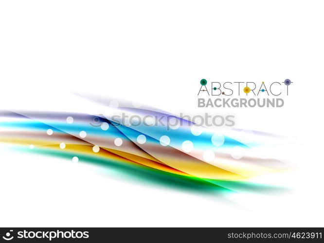 Color wavy lines with light shiny effects. Abstract background template. Color wavy lines with light shiny effects. Abstract background template with blank space