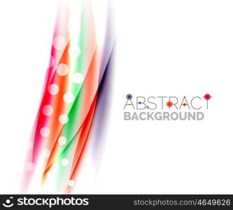 Color wavy lines with light shiny effects. Abstract background template. Color wavy lines with light shiny effects. Abstract background template with blank space