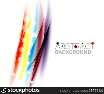 Color wavy lines with light shiny effects. Abstract background template. Color wavy lines with light shiny effects. Abstract background template with blank space