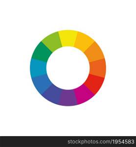 Color wheel icon design on white background