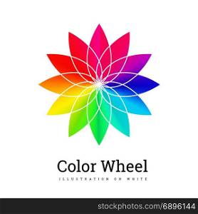 Color Wheel vector illustration. Color Wheel vector illustration on white background