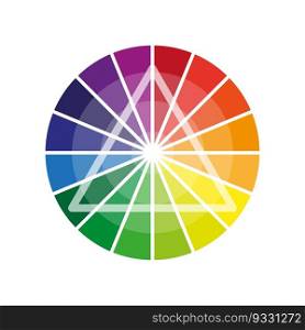 Color wheel with the transition to white in the middle. stock image. EPS 10.. Color wheel with the transition to white in the middle. stock image.