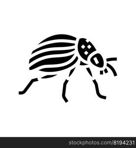 colorado beetle glyph icon vector. colorado beetle sign. isolated symbol illustration. colorado beetle glyph icon vector illustration