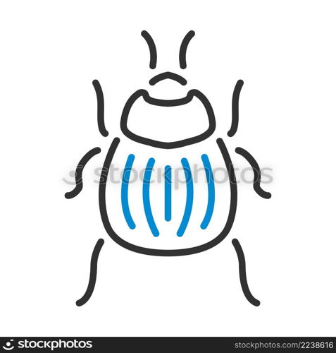 Colorado Beetle Icon. Editable Bold Outline With Color Fill Design. Vector Illustration.