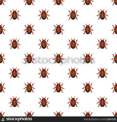 Colorado potato beetle pattern. Cartoon illustration of colorado potato beetle vector pattern for web. Colorado potato beetle pattern, cartoon style